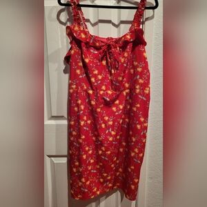 SHEIN Red Floral Dress